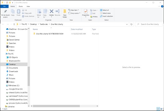 screenshot of file explorer showing book files on user computer