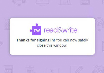 Read&Write Confirmation Screen