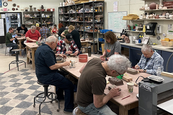 STLCC Forest Park ceramics students create bonsai pots
