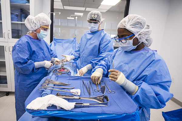 Students in the surgical technology program at STLCC  width=