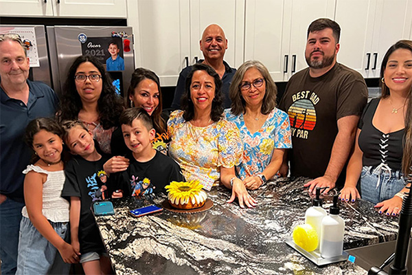 Reategui family celebrating together width=