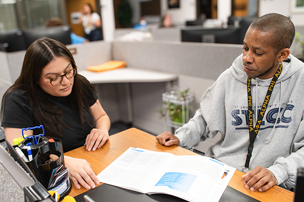 STLCC Student with Staff