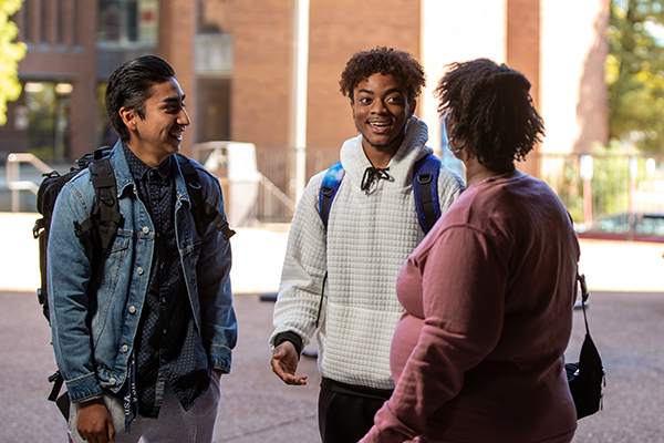 Students at STLCC-Florissant Valley take a break between classes at the North St. Louis County campus. STLCC has seen a 10 percent increase in enrollment for the fall 2025 semester. width=