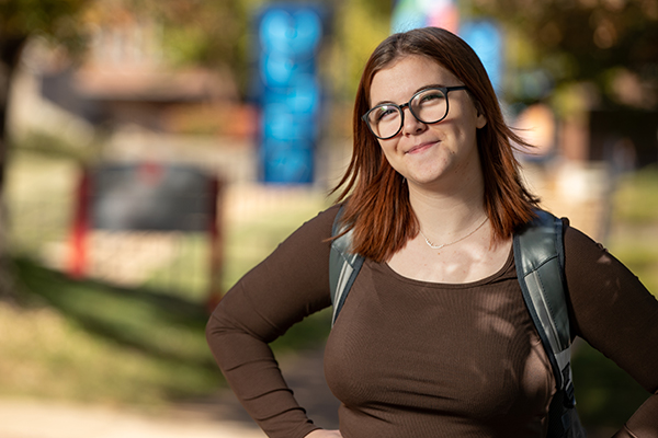 St. Louis Community College student studying on campus while preparing for university transfer