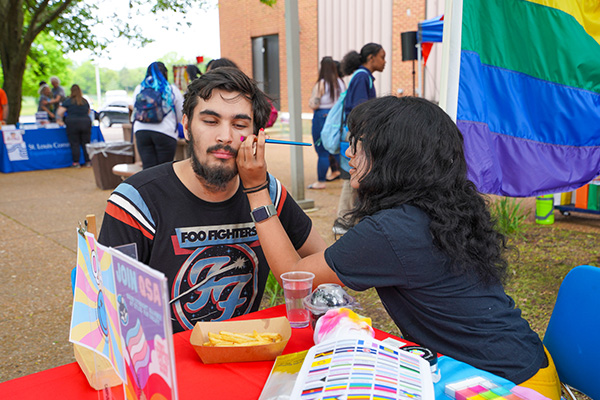facepainting at annual springfest event
