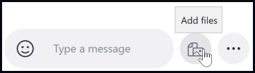 Screen capture showing the Add files icon at the bottom of the Chat sidebar.