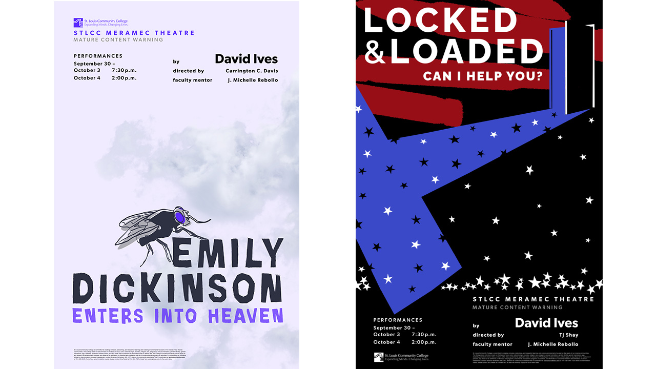 two posters for both David Ives productions
