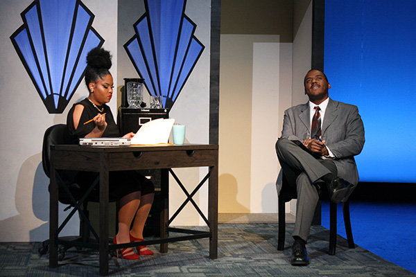 Students in theatre production