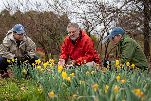 Horticulture students in the Garden Classroom