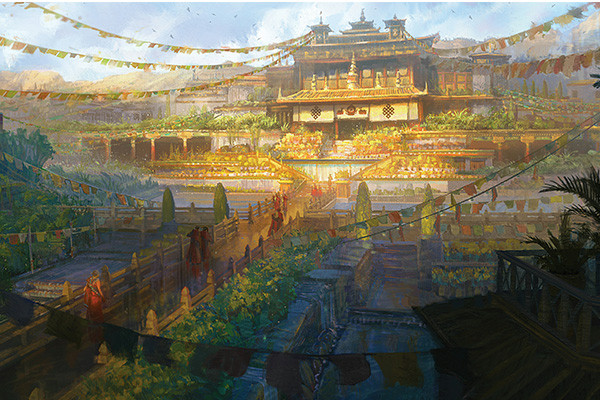 oriental fantasy city landscape