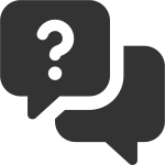 conversation bubbles with question mark