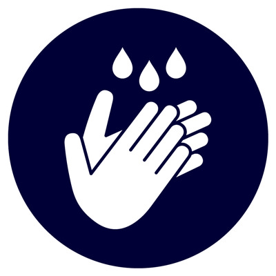 covid-19 wash hands frequently icon