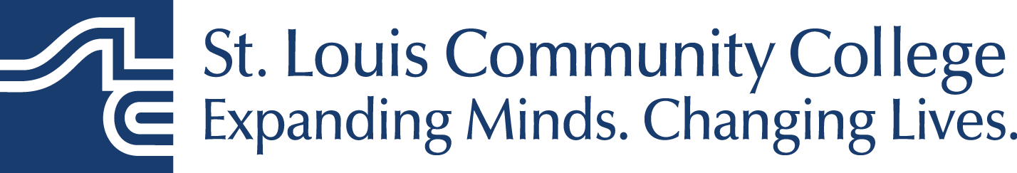 stlcc blue logo with tagline