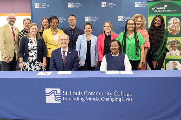 Leaders of STLCC and GSEM posing together for photo