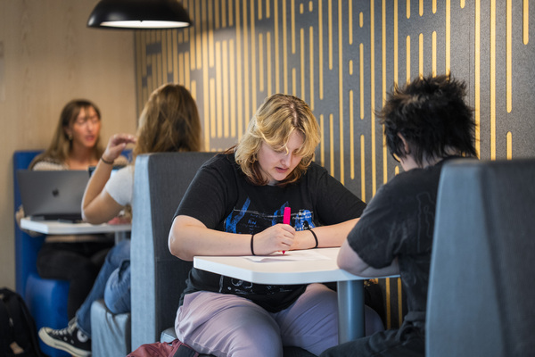 students studying