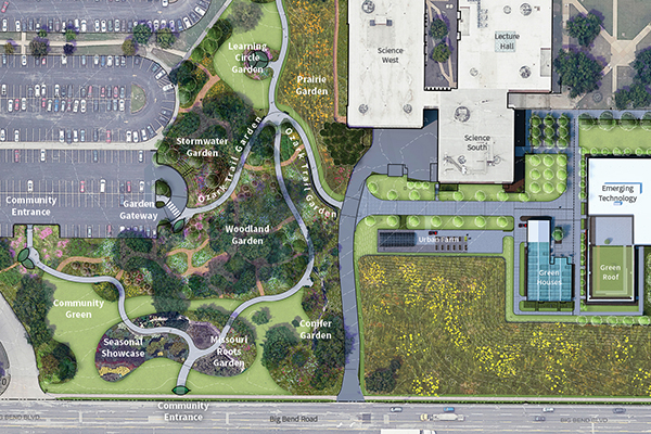 Garden Classroom master plan showing proposed landscape improvements and learning spaces