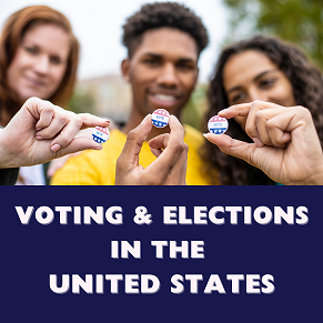 Three people holding Vote buttons