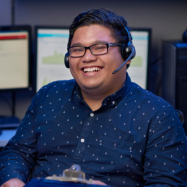 Male STLCC student in the IT Help Desk/End User Support program