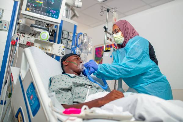 Syeeda aids a patient