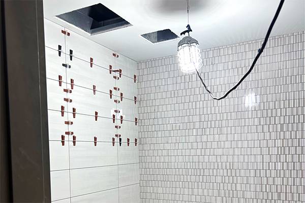 bathroom tilework