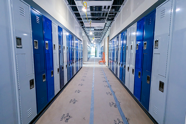 lockers line the hallways