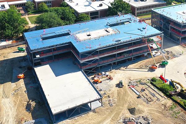 aerial view of progress on the ETC