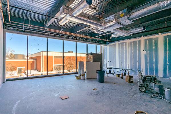 interior drywall going in