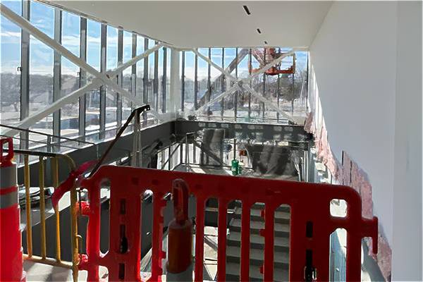 view of stairwell progress