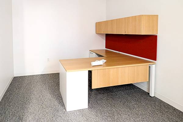 desk furniture set up begins